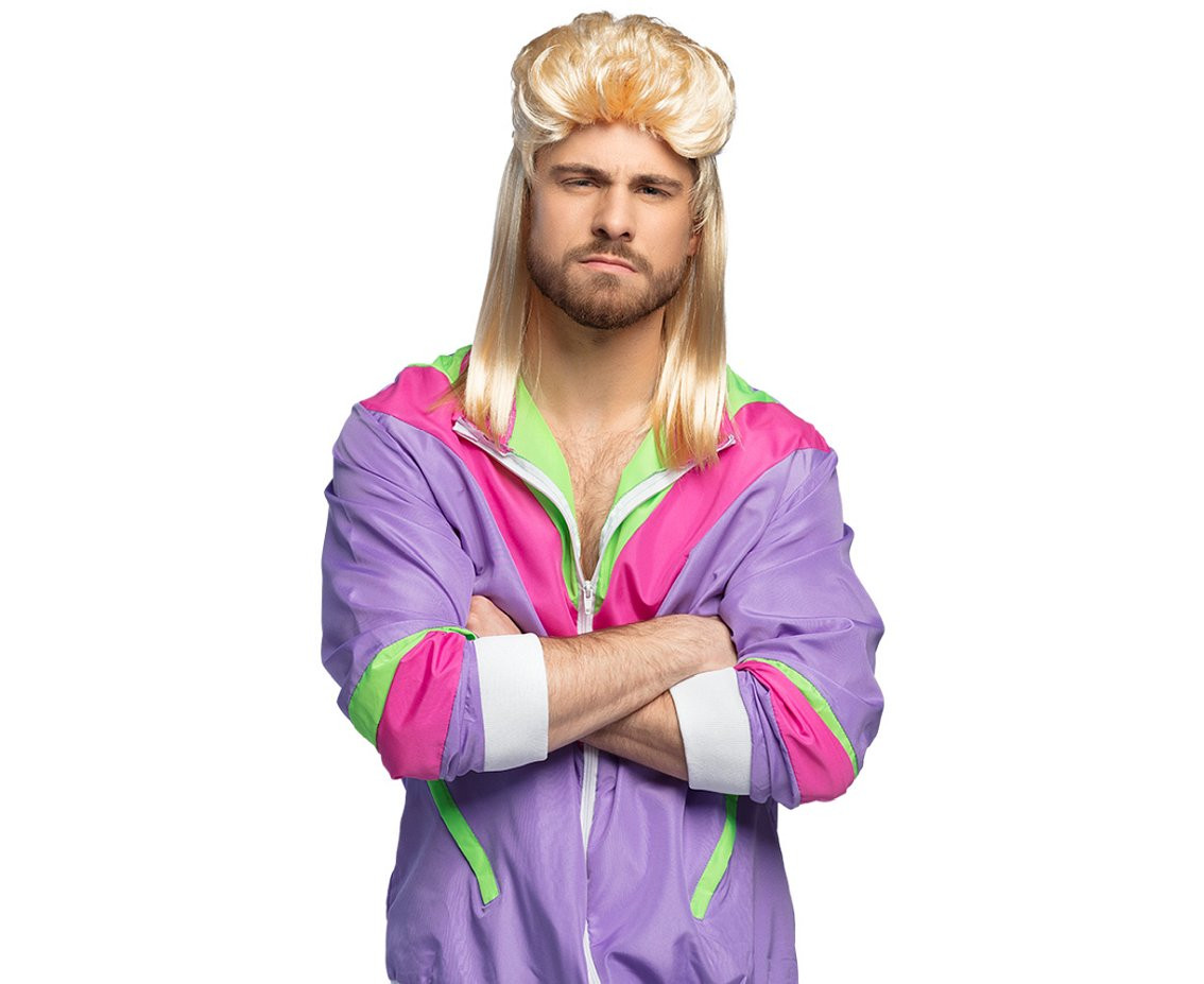 Men''s Neon Lavender Retro Tracksuit, Size XL